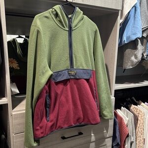 L.L. Bean Green and Red Lightweight Jacket